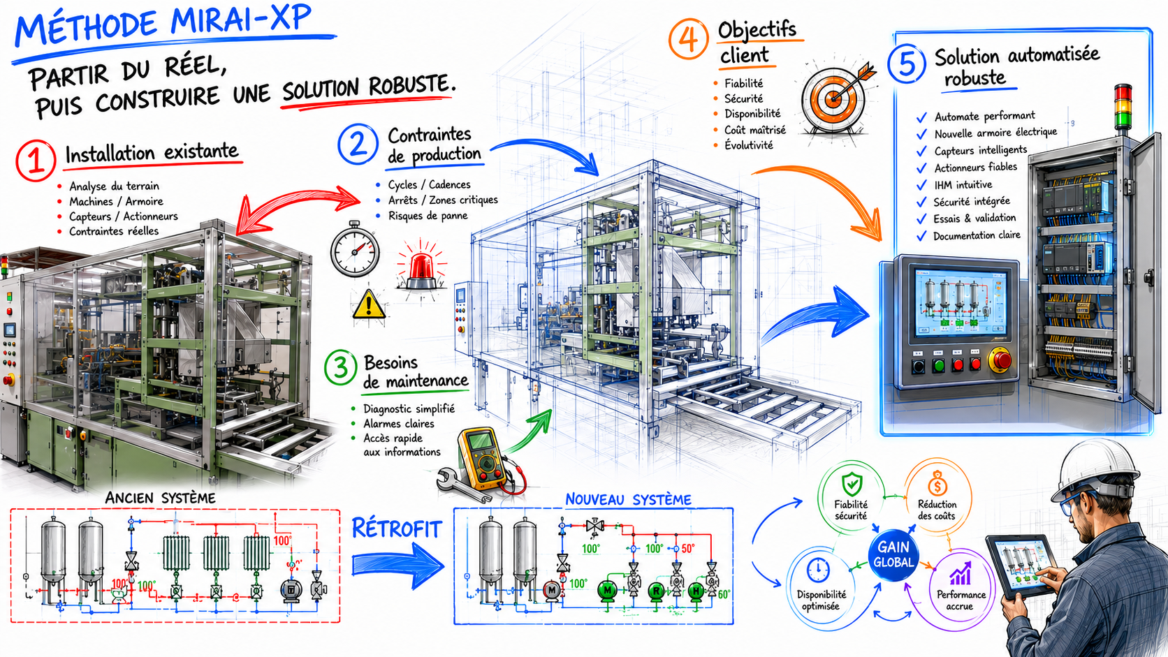 Intervention Mirai-XP sur installation industrielle